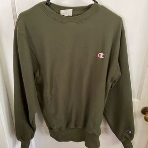 Champion green sweatshirt, small